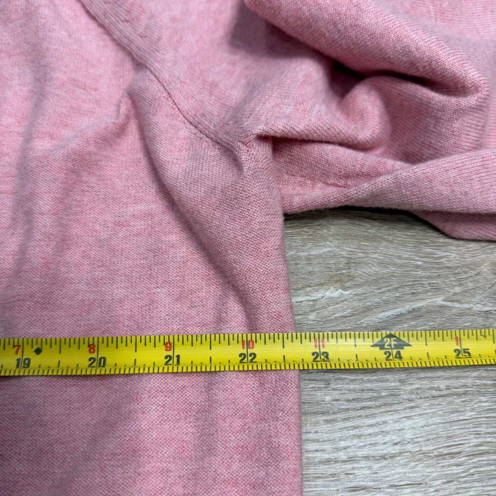 Banana Republic Organic Cotton Crewneck Sweater Mens XL Pink Heather Raglan